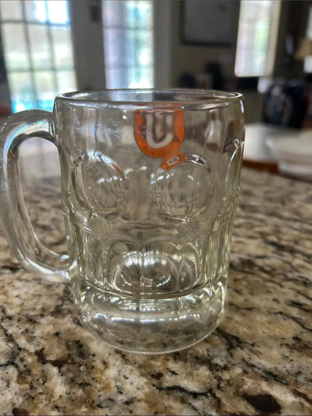 Vintage A&W Root Beer Glass Mug with Orange Logo